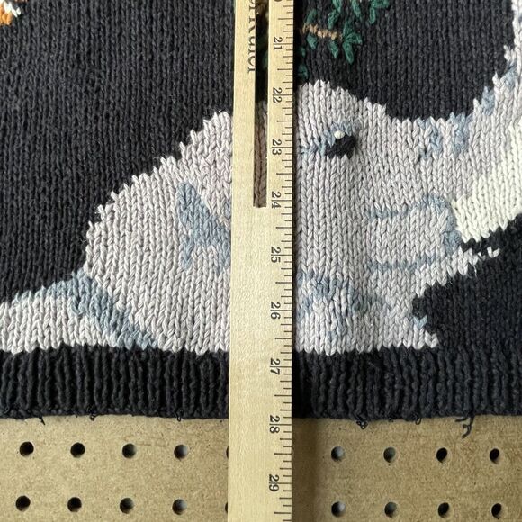 Belle Pointe Novelty Jungle Safari Cardigan Knit Sweater VTG 90s XL Women RARE - Picture 12 of 12